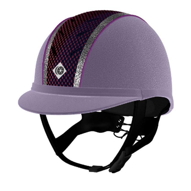 My Ayr8® - Lilac Microsuede/ Silver Sparkly Trim and Purple Cotton Piping - Charles Owen