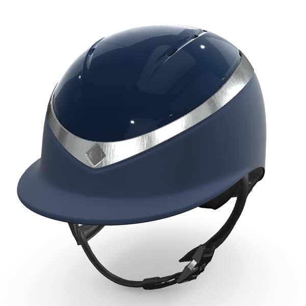 My Halo CX - Navy Gloss Top/ Navy Matt Bottom/ Platinum Ring - Charles Owen