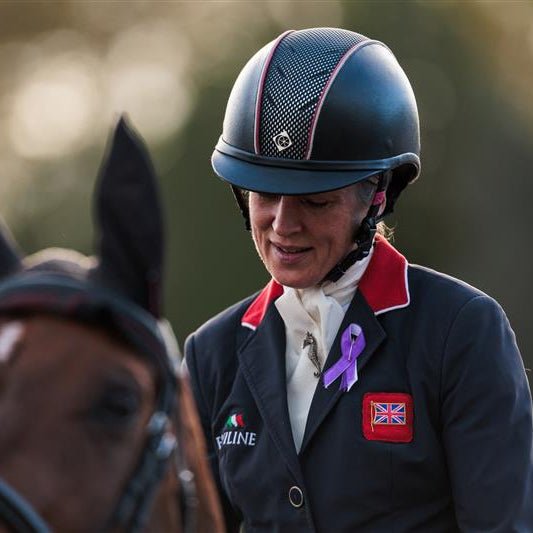 My Ayr8® - Navy Leather Look/ Red & White Cotton Piping - Charles Owen