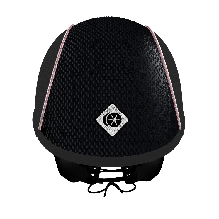 My Ayr8® - Black Microsuede/ Pink Cotton & Silver Sparkly Piping - Charles Owen