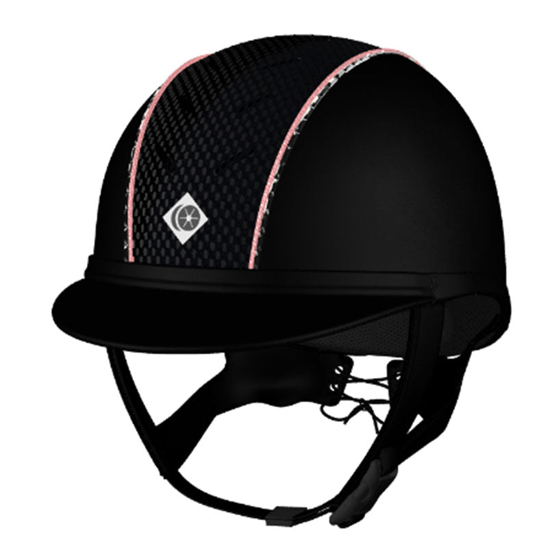 My Ayr8® - Black Leatherlook/ Rose Gold Sparkly & Swarovski Crystal Piping - Charles Owen