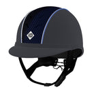 My Ayr8® - Navy Microsuede/ White & Royal Blue Cotton Piping - Charles Owen