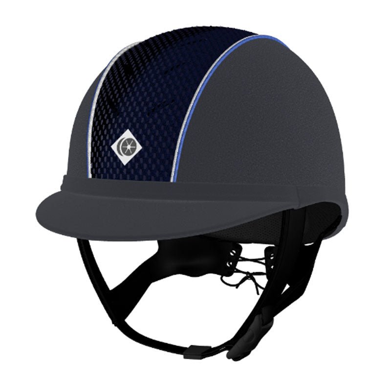 My Ayr8® - Navy Microsuede/ White & Royal Blue Cotton Piping - Charles Owen