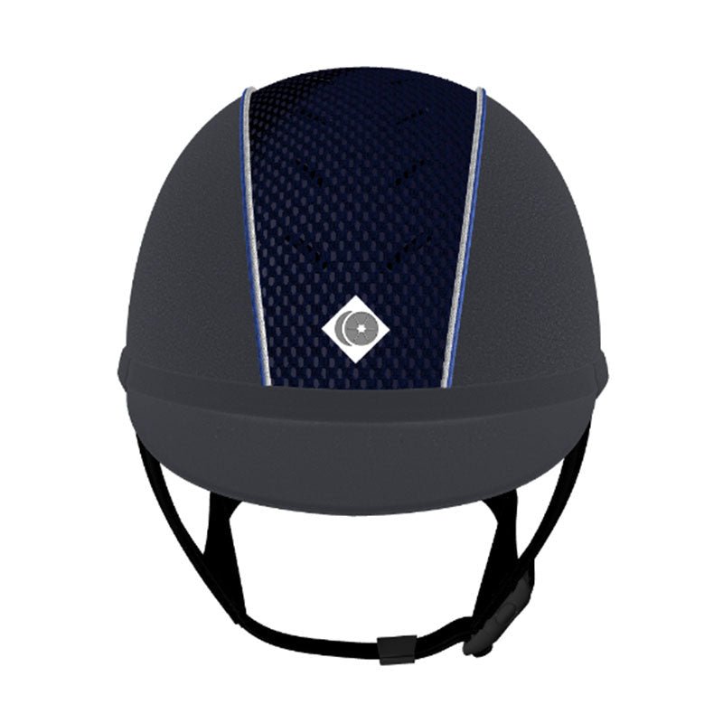 My Ayr8® - Navy Microsuede/ White & Royal Blue Cotton Piping - Charles Owen