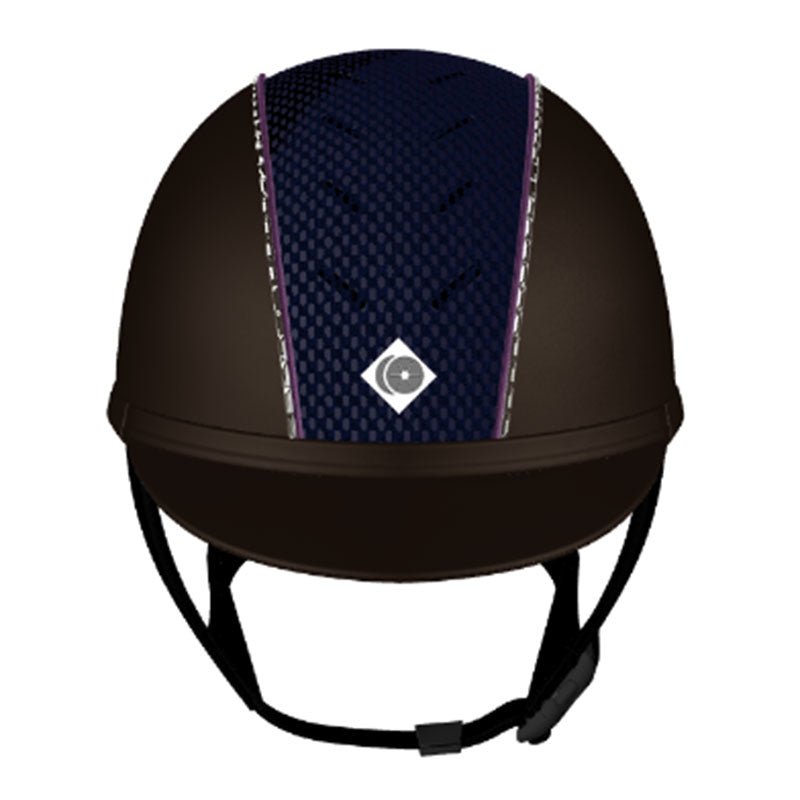 My Ayr8® - Brown Leatherlook/ Maroon Cotton & Swarovski Crystal Piping - Charles Owen