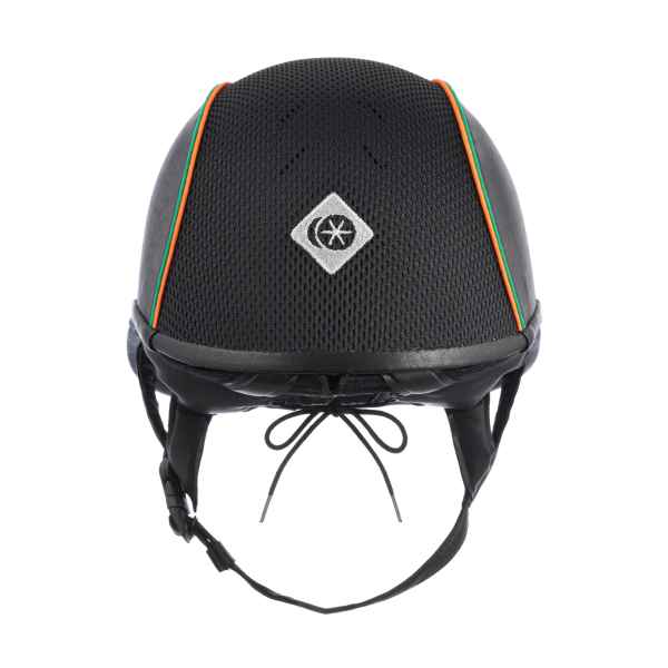 My SP8+ - Black Leather Look/ Orange & Forest Green Cotton Piping - Charles Owen