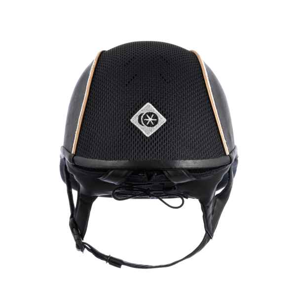 My SP8+ - Black Leather Look/ Gold & Cream Piping - Charles Owen