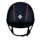 My Ayr8® - Navy Leather Look/ Red & White Cotton Piping - Charles Owen