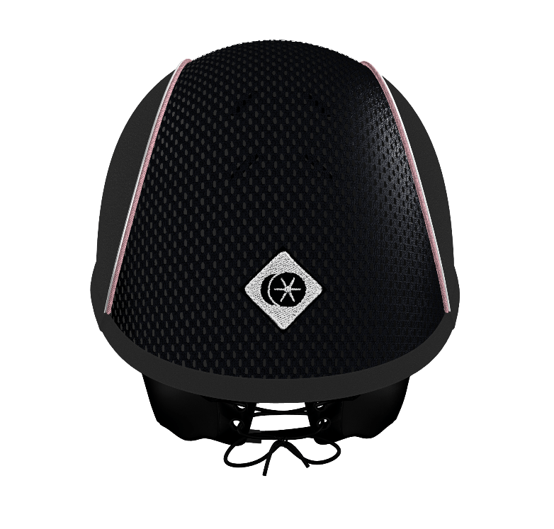 My Ayr8® - Black Microsuede/ Pink Cotton & Silver Sparkly Piping - Charles Owen