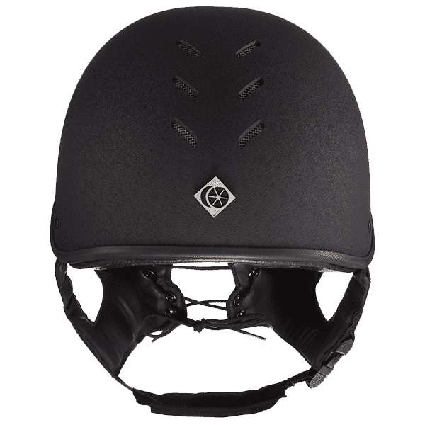 Black Charles Owen Pro II Plus Jockey Helmet 