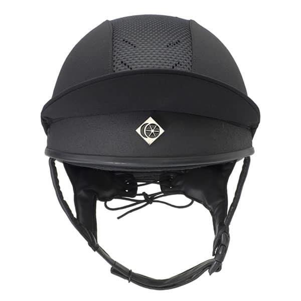 Charles Owen Pro II Skull Helmet With Bag and Helmet Cover Black ASTM New 